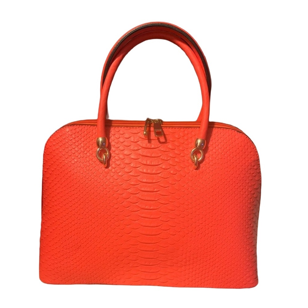 JUST FAB IAN SATCHEL - CORAL (NEW WITH TAGS) - Picture 2 of 5